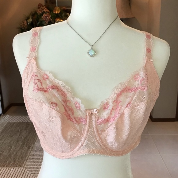 Fantasie Other - Fantasie Floral Print Underwire Lace Bra Pale Pink 38DD